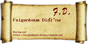 Feigenbaum Diána névjegykártya